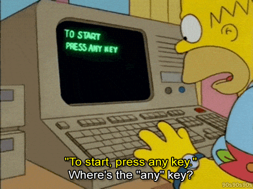 Homero, oprime cualquier letra